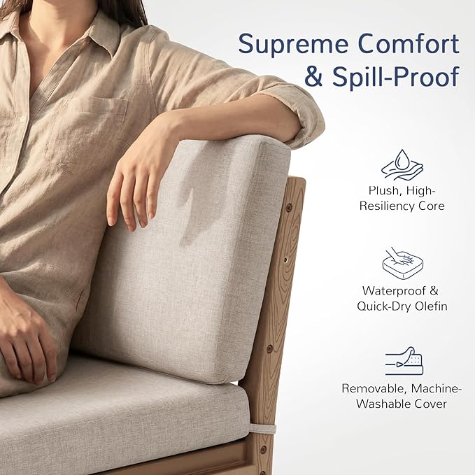Stoog Modular Corner Unit - Waterproof Connector for L-Shaped & U-Shaped Outdoor Sectional Sofas, Teak