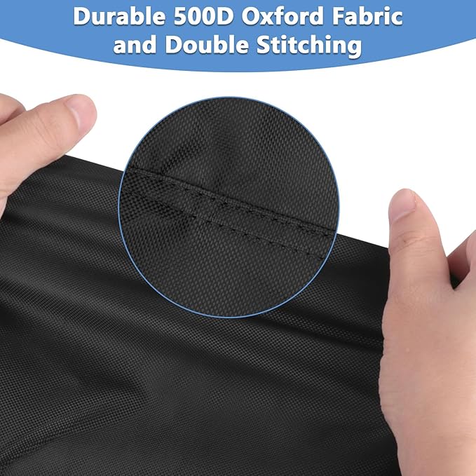 Outdoor Bench Cover for Backless Benches, 48 Inch Patio Bench Covers Waterproof Heavy Duty for Entryway Bench/Garden Benches, Black-48x16x15in