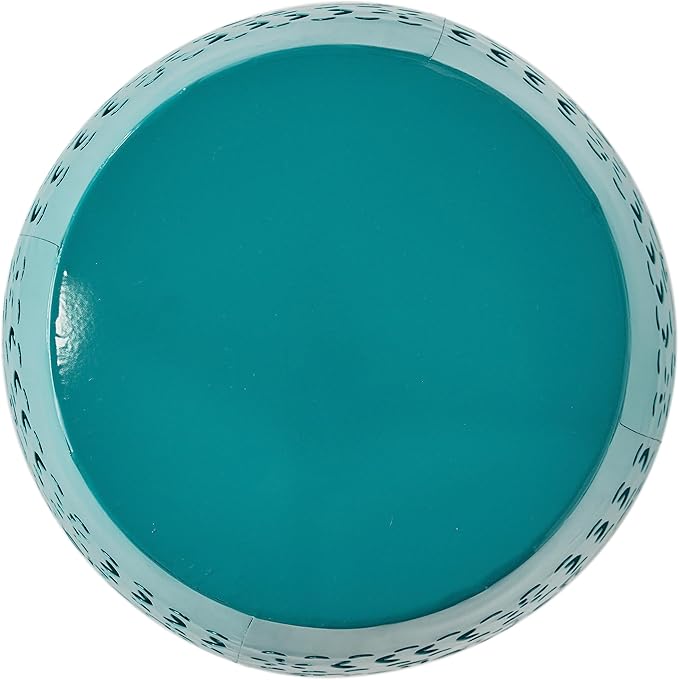 12" Outdoor Side Table, Decorative Cutout Metal Round Side Table, Multi Functional - Coffee Table, Night Stand, Plant Stand for Patio, Garden, Backyard, Gazebo Indoor (Teal)