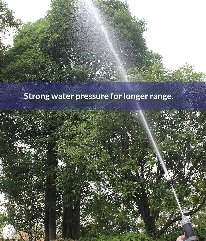 Pressure Washer Aquoxis, Handheld Power Washer with 360° Rotating Nozzle, 3 Spray Modes, Stainless Steel Universal Hose Fit, Tool-Free Installation, Lightweight for Car Patio Outdoor Cleaning