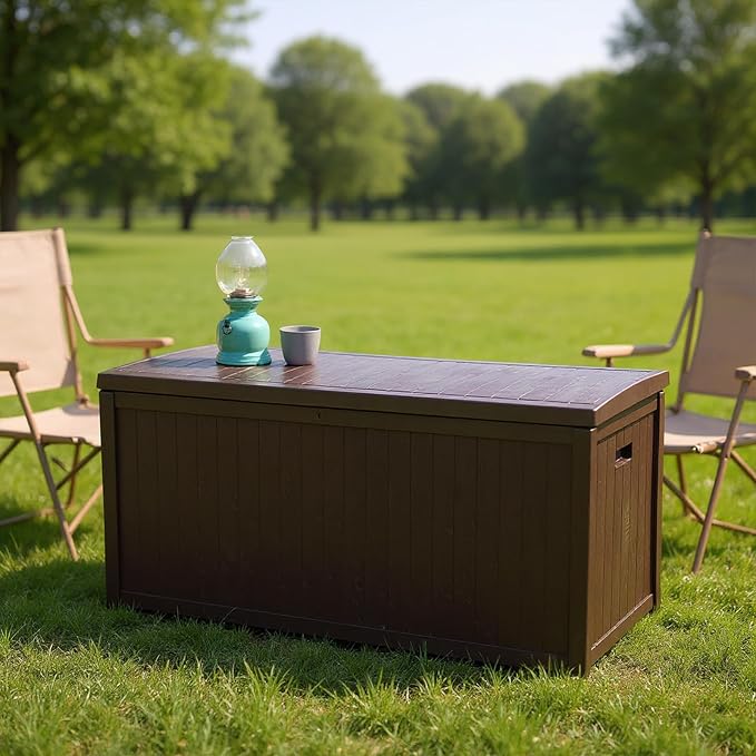 Large Outdoor Storage Boxes Waterproof Deck Box Lockable Garden Storage Box for Furniture Outside Cushions Gardens Pool Tools