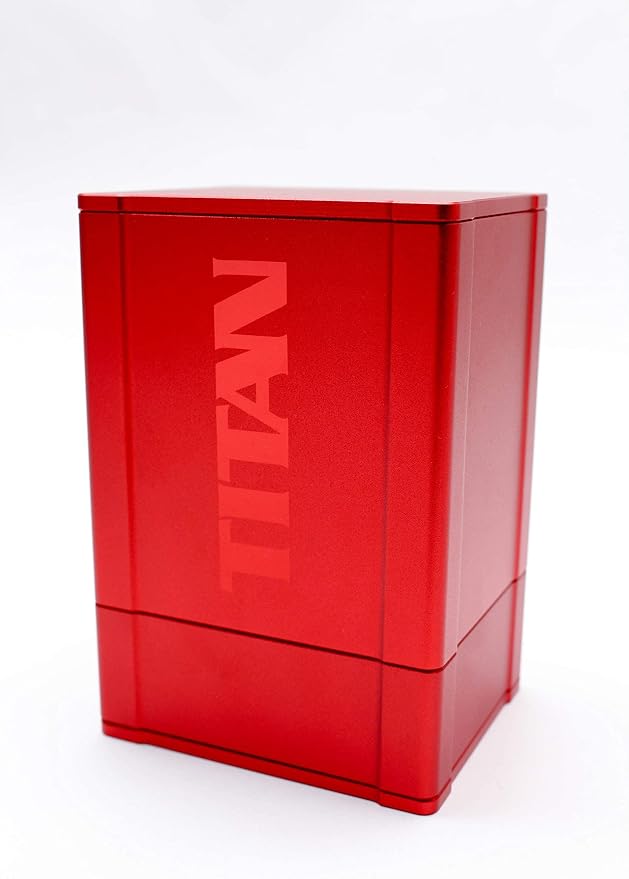 Red Satin Titan Solid Box Gods Premium High Strength Deck Box Case Protector
