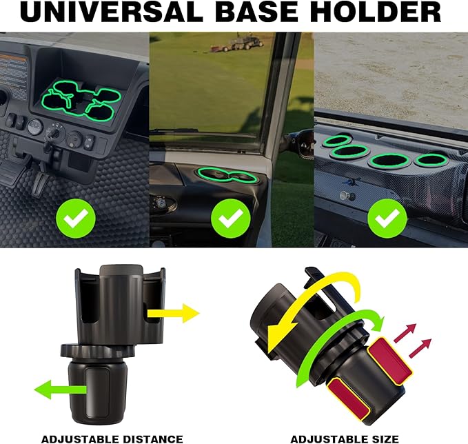 Truwild Upgraded Outdoor Propane Heater 2025, 5500BTU Heater with Adjustable 16oz Cylinder Holder (Gas Cylinder NOT Included), Outdoor Heater for Most Golf Cart EZGO, Yamaha & Club Car