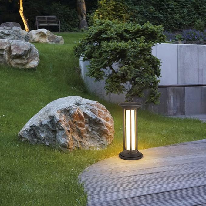ANALYST Modern Waterproof Lawn Lights Outdoor Garden Patio Yard Lamps External Landscape Path Lights Floor Mount Light Fixture for Villa Porch Walkway Driveway Pathway H24.03in,Modern Wall Sconces
