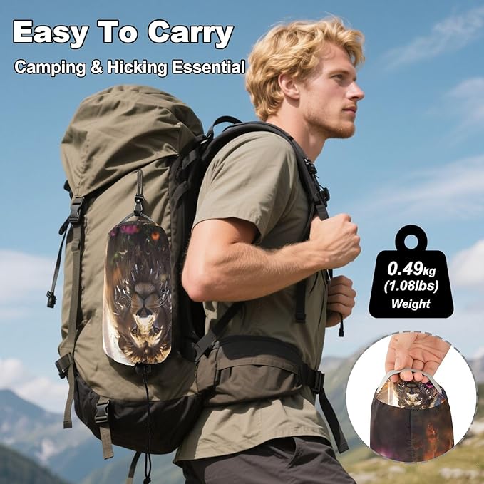 Hammocks for Outside Lion Camping Hammock Portable Hammocks with Tree Straps and Carry Bag Camping Accessories for Hiking Beach Outdoor
