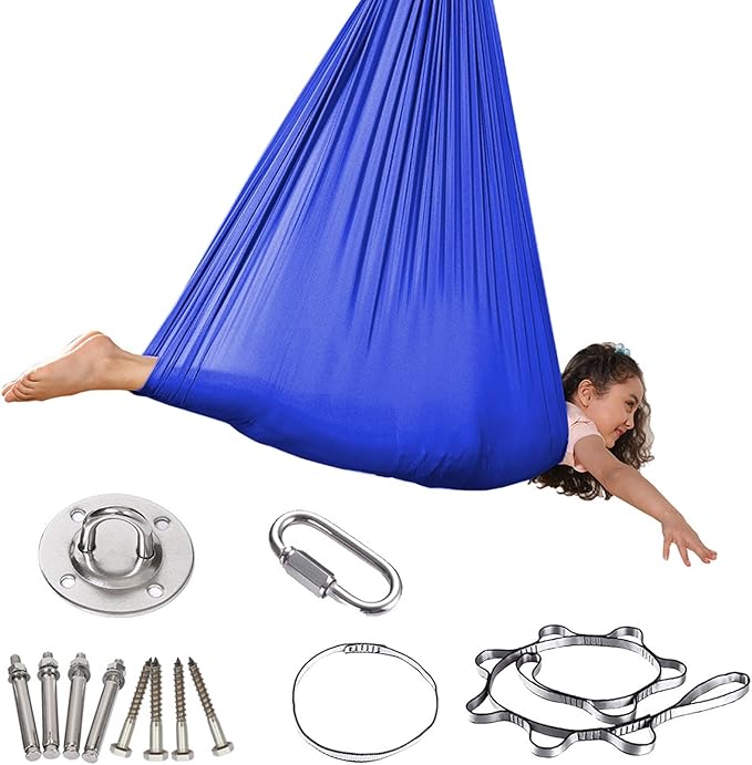 Talent Star Sensory Swing,Children Hammock,Sensory Swing for Kids with Special Needs Therapy Swing Cuddle Swing Indoor Outdoor for Child & Adult with Aspergers Sensory Integration Royal Blue