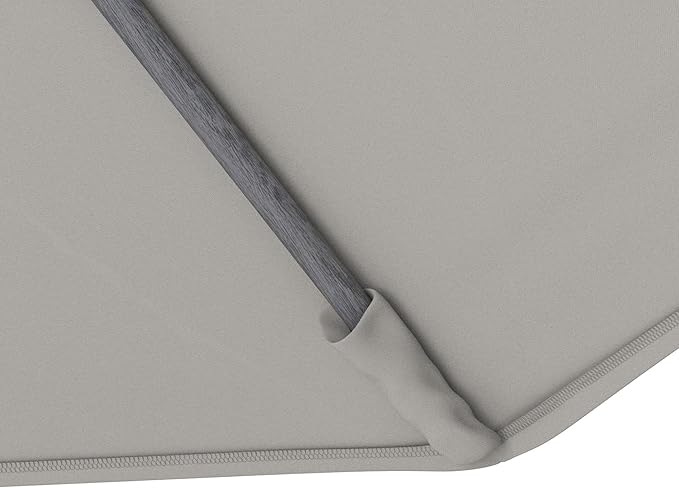 California Umbrella 11Ft Sunbrella Patio Umbrella, Fiberglass Ribs, Hand-Crank, Tilt-Collar, Gray Frame, Granite Fabric