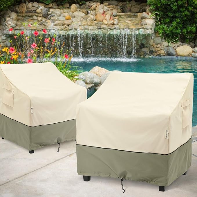 COSFLY Outdoor Furniture Patio Chair Covers Waterproof, Lounge Deep Seat Cover, Lawn Furnitures Covers Fits up to 35W x 38D x 31H inches(2 Pack)