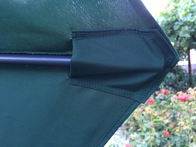 BELLRINO DECOR Replacement Hunter Green " STRONG & THICK " Umbrella Canopy for 9ft 6 Ribs (Canopy Only)