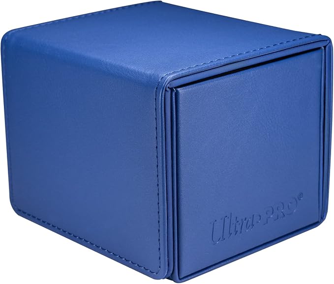 Ultra Pro - Vivid Alcove Edge Deck Box (Blue) - Stores & Protects Up To 100 Standard Size Collectible, Baseball, Gaming, Sports or Any Standard Size Cards In Your Collection