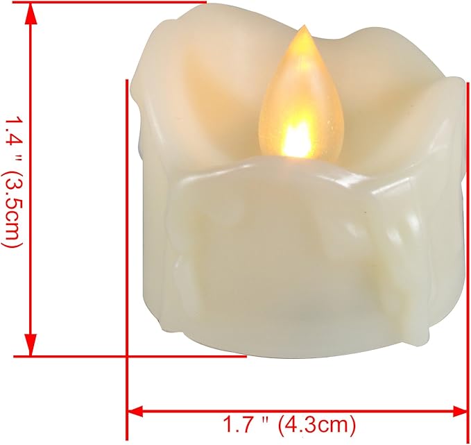 CANDLE CHOICE Battery Operated Flameless Tea Lights Remote Timer Realistic Flickering Fake Electric LED Tealight Votive Candles Set Wedding Halloween Christmas Decorations Batteries Included 6 Pack