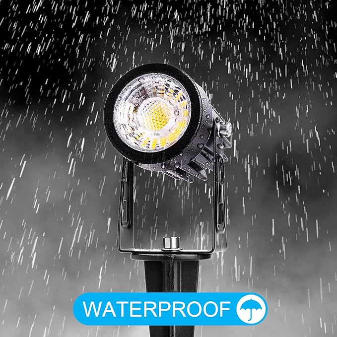 3W RGB Color Changing Landscape Lights Spotlight with Remote Control 3W 12V Landscape Lighting LED 16 Color Changing Spotlights Outdoor Waterproof Pathway Lights Garden Decorative (5, Watts)
