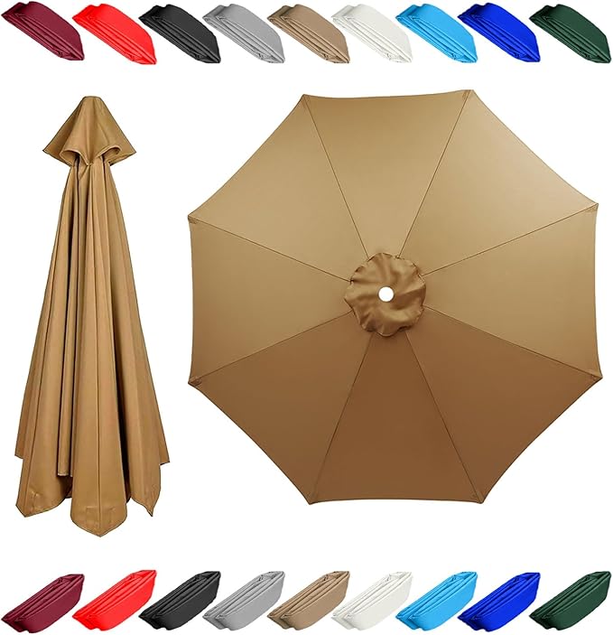 11.5ft 13 ft 8 rib umbrella replacement canopy patio umbrella fabric replacement Outdoor Umbrella Polyester Top