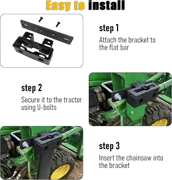 20" Universal Chainsaw Holder Chainsaw Scabbard Mount Carrier Kit | Tractor ATV UTV Truck