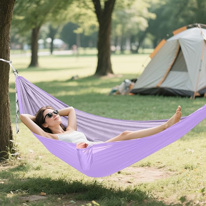 Purple 330lb Capacity Outdoor Hammock with Hanging Rope Hanging Hammock for Outside Patio Garden hamacas para adultos con soporte