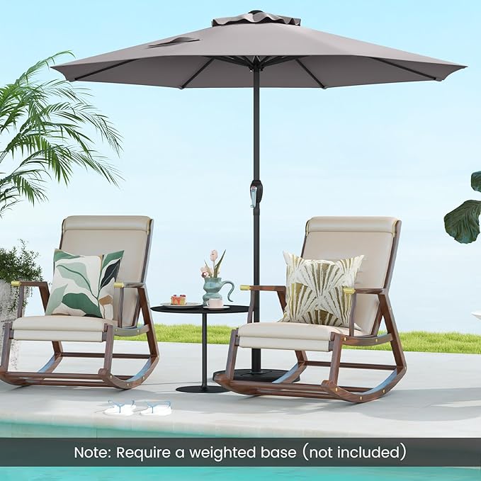8.5 FT Patio Umbrella Outdoor Table Umbrella, Market Umbrella with Crank Handle, 8 Sturdy Ribs, Air Vent & Sun-Protective Canopy, Parasol for Garden, Backyard, Deck & Pool