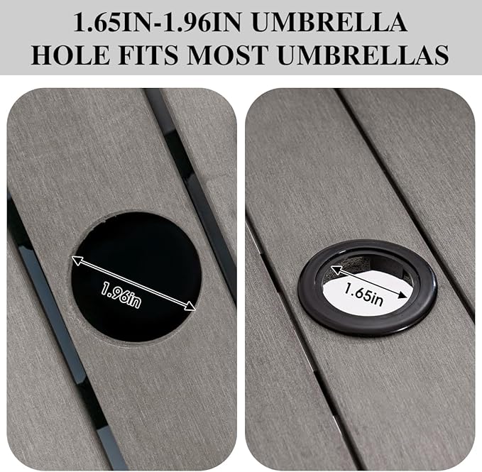 Sundale Outdoor Umbrella Stand with 2 Weight Bags, Patio 22 in Wicker Side Table with Umbrella Hole, All Weather Small Rattan Umbrella Base for Deck Yard Poolside Porch, Brown