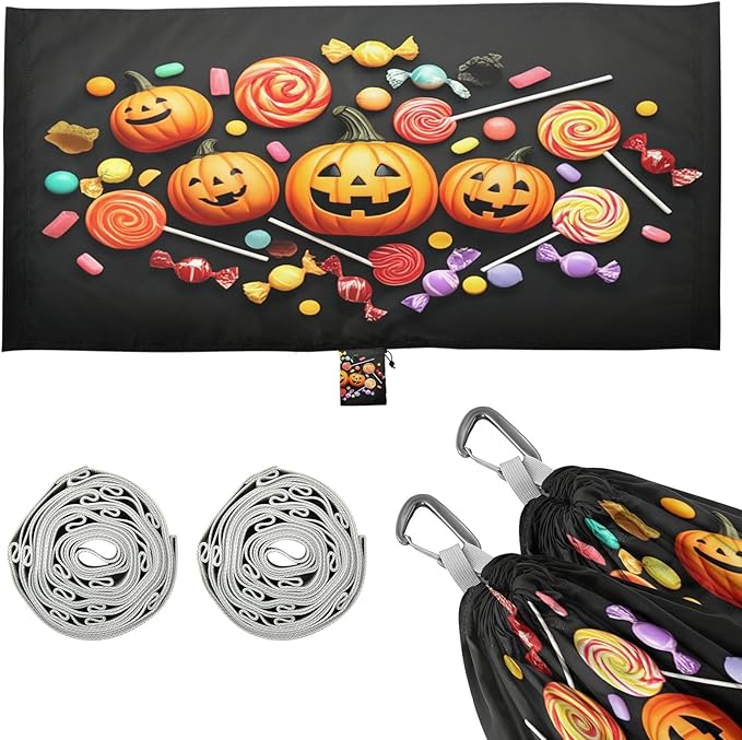Hammocks for Outside Pumpkins Camping Hammock Portable Hammocks with Tree Straps and Carry Bag Camping Accessories for Hiking Beach Outdoor