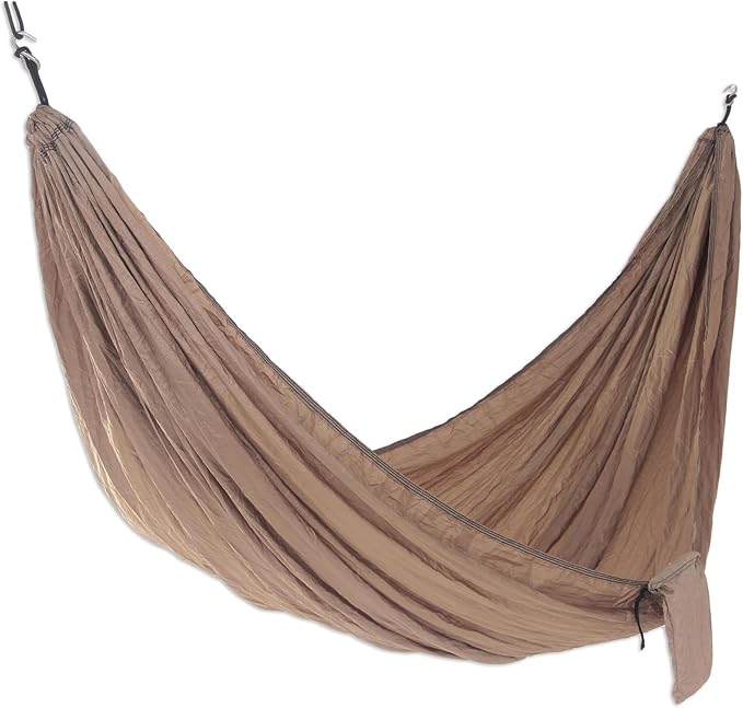 NOVICA Beige Nylon and Fabric Woven Hammock, 'Uluwatu Tan' (Single)