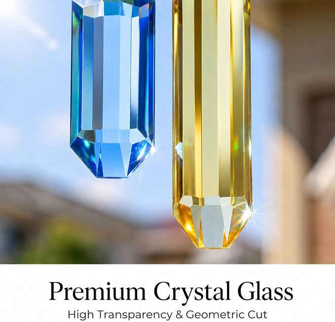 7Pack Prisms Crystal Suncatchers for Windows Hanging Rainbow Maker | Sun Catcher Indoor Windows Outdoor Home Garden Christmas Tree Ornaments Gift For Mom Women