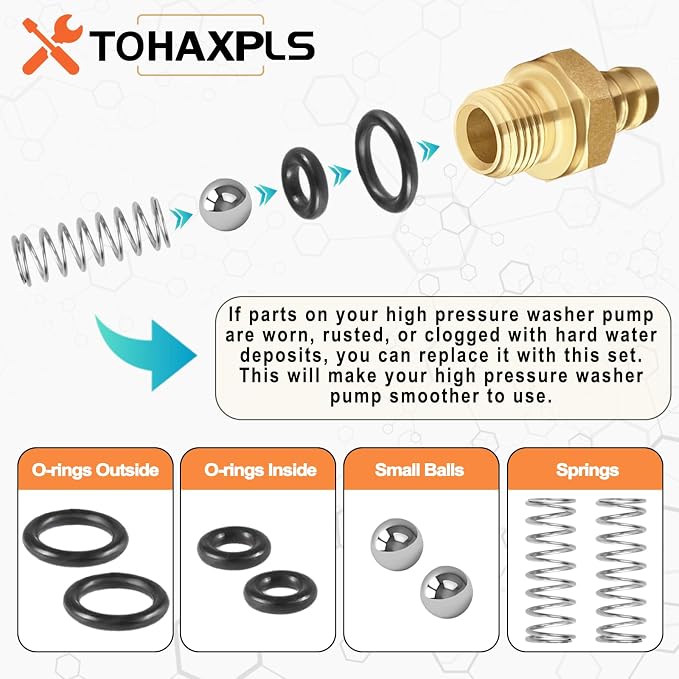 7104228 Pressure Washer Chemical Soap Injector Kit Fits for Briggs & Stratton, Homelite, Ryobi & Husky Replaces 190593GS 190635GS & 203640GS (2 Set)
