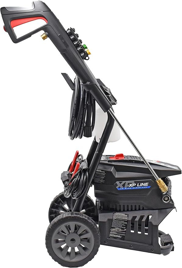 AR Blue Clean BCXP22300P Electric Pressure Washer-2300 PSI, 1.7 GPM, 13 Amps Quick Connect Accessories, Two Wheel Trolley, On Board Storage, Portable Pressure Washer, High Pressure, Car washer, Patio