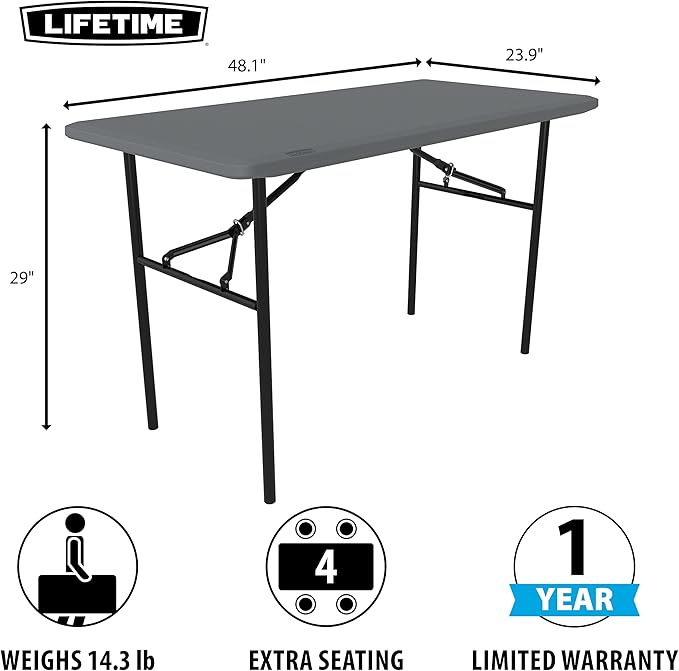 Lifetime 4-Foot Essential Folding Table