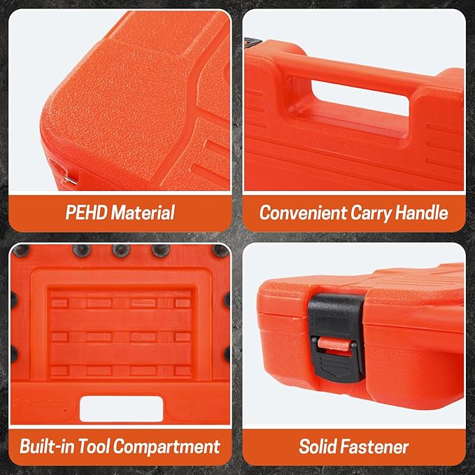 Chainsaw Chain Storage Case, Portable Chain Holder Box with Tool Storage Tank, Universal Saw Chain Organizer for All Chainsaw Chains