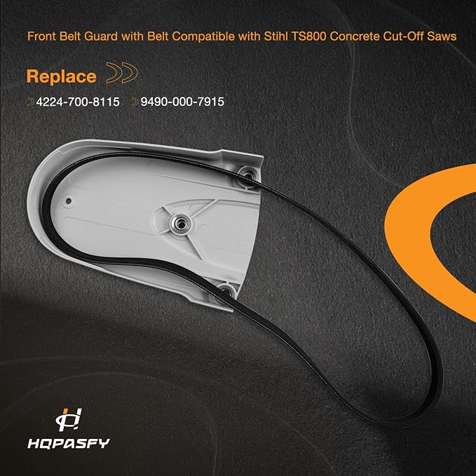Front Belt Guard with Belt Compatible with Stihl TS800 Concrete Cut-Off Saws, Replace# 4224-700-8115, 9490-000-7915