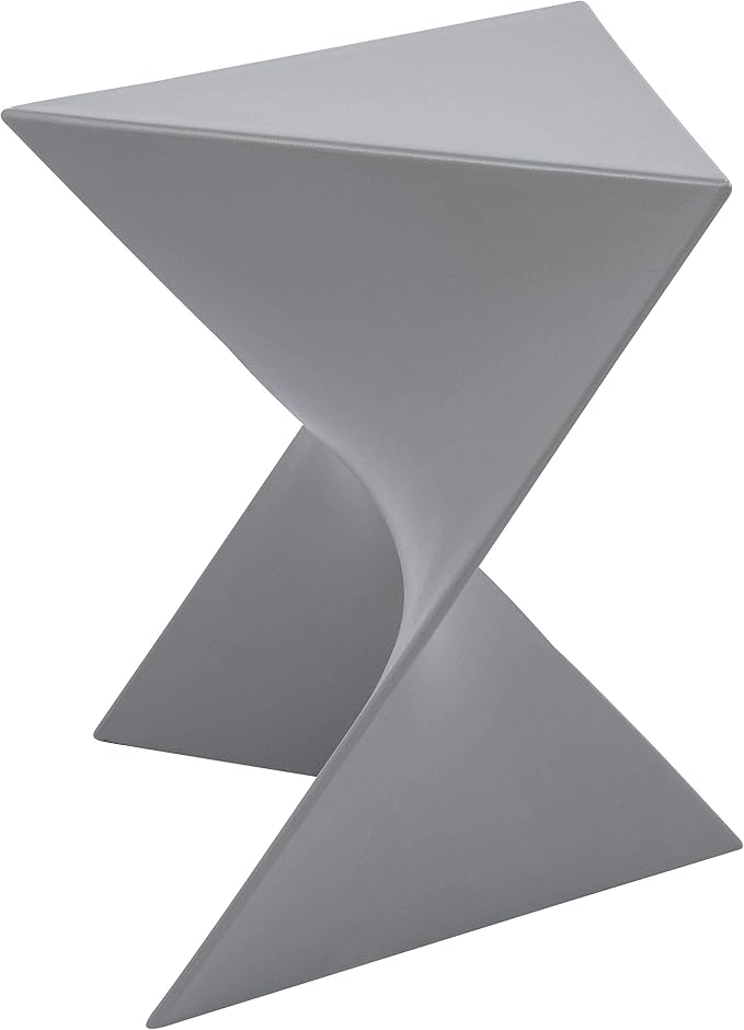 LeisureMod Modern Grey Accent Side Table - Stylish Side Vanity Table for Bedroom & Living Room