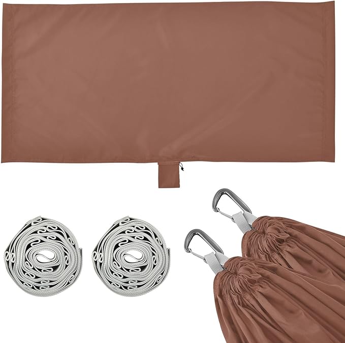 Brown 330lb Capacity Outdoor Hammock with Portabl Carry Bag Rope Hammock for Outside Patio Backyard Poolside Base para hamacas para adultos