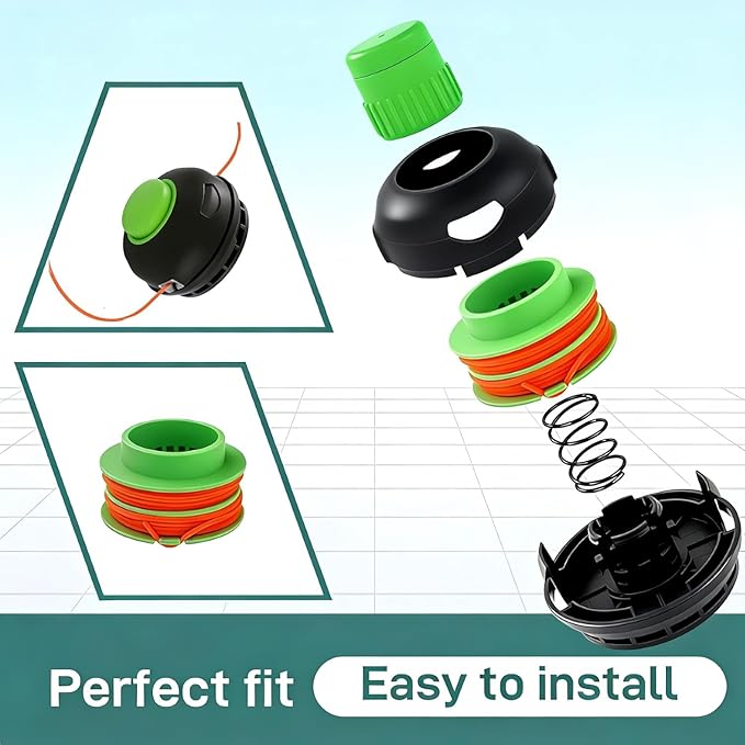 AH1300 Trimmer Head Replacement,Compatible with ST1500 Series15-Inch String Trimmers, Fits Models ST1500,ST1500F,ST1500-S,ST1500SF ST1500XY,Universal Fit for Grass and Weed Trimming