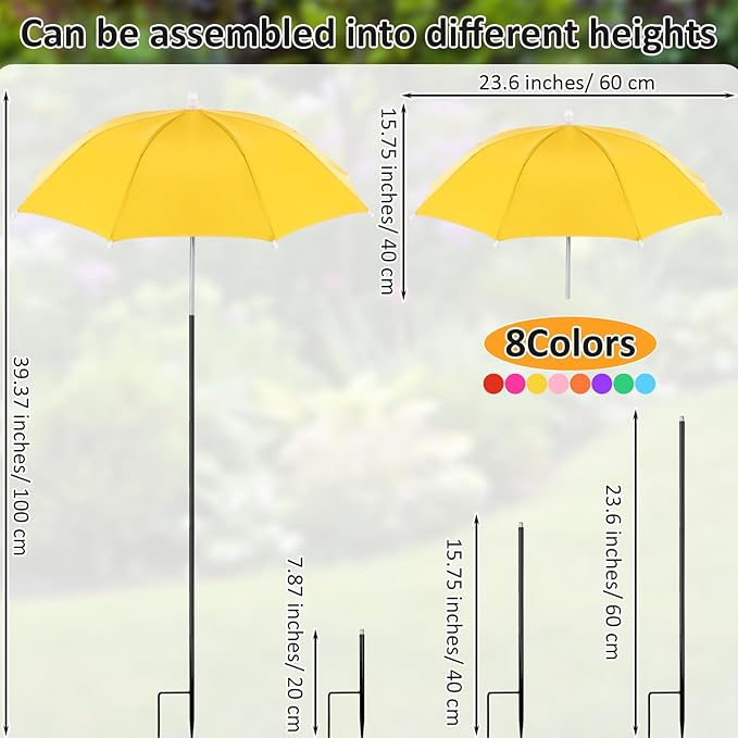 Plant Umbrellas for Outdoor Plants, Large Garden Plant Umbrella Shade Upgraded Adjustable Angle Height for Potted Plants Garden Beds