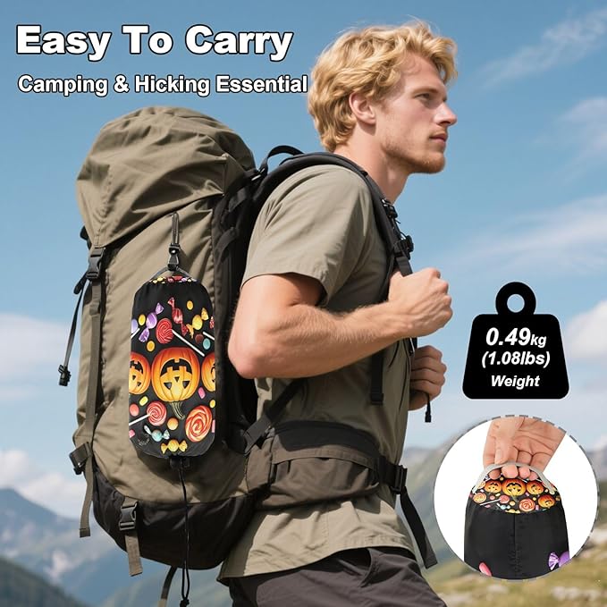 Hammocks for Outside Pumpkins Camping Hammock Portable Hammocks with Tree Straps and Carry Bag Camping Accessories for Hiking Beach Outdoor