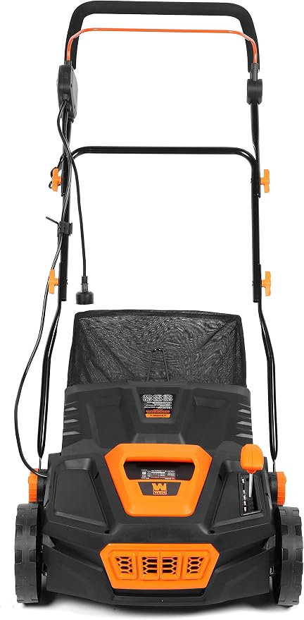 WEN 15-Inch 13-Amp 2-in-1 Electric Dethatcher and Scarifier with 12-Gallon Collection Bag (DT1315)
