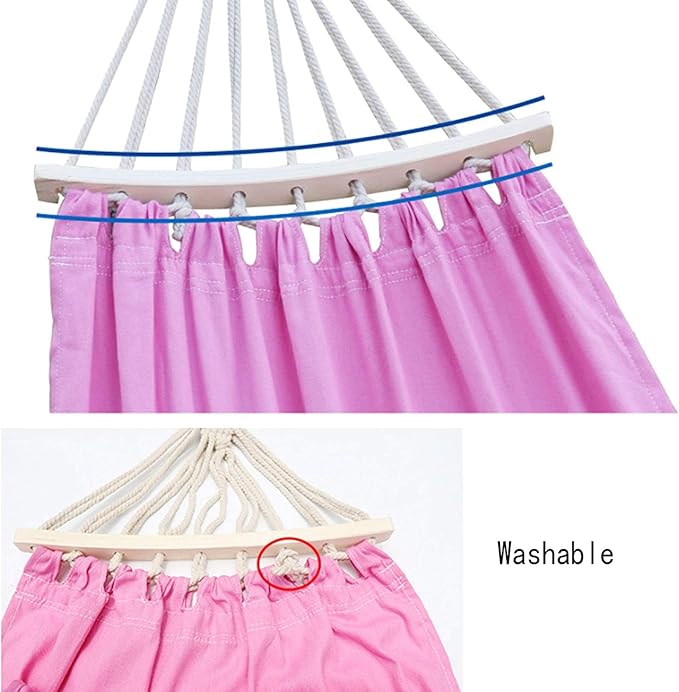 Camping Hammock Bed Hanging Camping Hammock Breathable Casual Anti-Rollover Lightweight Camping for Indoor Outdoor Travel Hiking Beach Hammock Swing (Color : Blue)