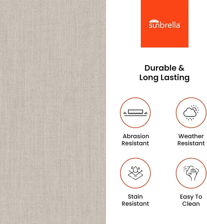 Covers & All Sunbrella Throw Pillows Set of 2, 26 x 26 Inch Square Outdoor & Indoor Cushions with Insert, Fade & UV Resistant Fabric (Cast Ash)