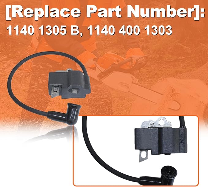 For Stihl MS311 MS391 Chainsaw OEM Spark Plug & High Voltage Package (1140 1305 B, 1140 400 1303) - Essential Maintenance For Optimal Per For mance