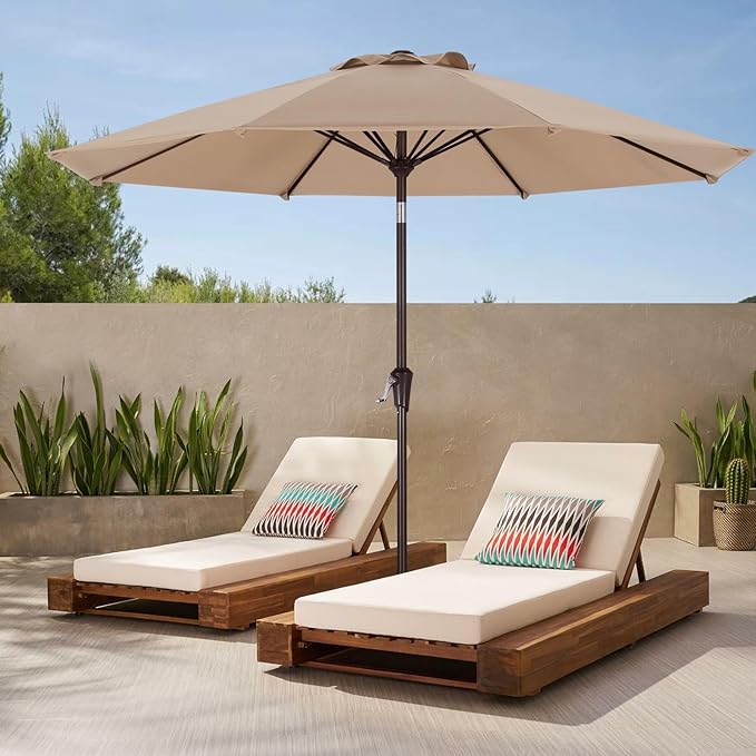 ABCCANOPY OLEFIN® 5-Year Non Fading 9FT Patio Umbrella Replacement Canopy Only (White)