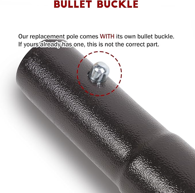 Blissun Umbrella Replacement Lower Pole, Patio Umbrella Bottom Pole with Bullet Buckle, Only Compatible Umbrellas