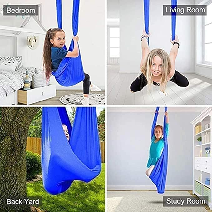 Kids Therapy Sensory Swing Indoor Adjustable Swing Ultra Soft Cuddle Hammock with Special Needs for Children Outdoor ADHD (Color : Red)