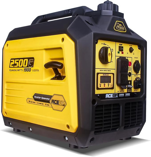 Aceup Energy 2500 Watt Gas Inverter Generator, Super Quiet Portable Generator for Home use, Camping, EPA Compliant