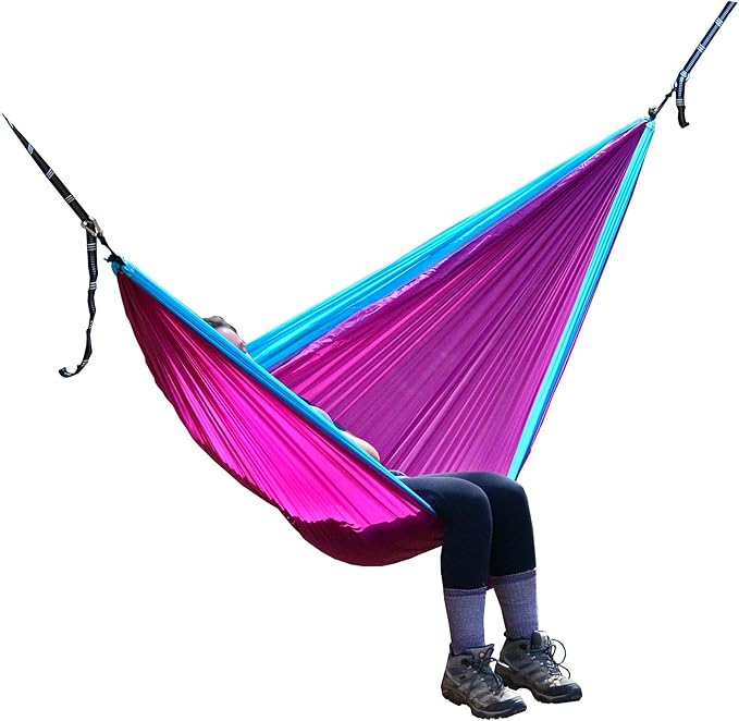 118" Purple and Blue Polyester Traveler Camping Hammock