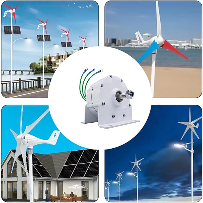 220v, 12000W 12V-220V Gearless Permanent Magnet Generator with Base 3 Phase AC Output Low RPM Free Energy Power Generator for Hydraulic/Wind Power