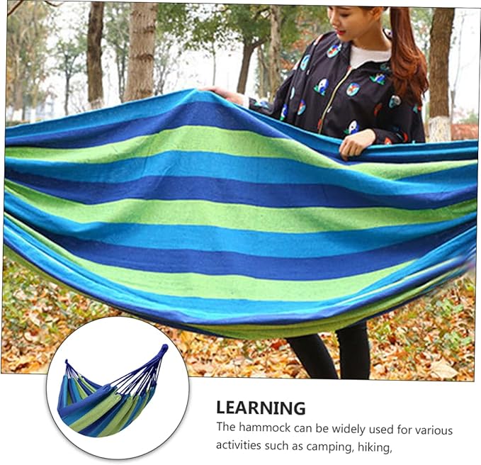 Milisten Outdoor Hammock Chair Hanging Swing Bug Net Camping Hiking Thicken Canvas