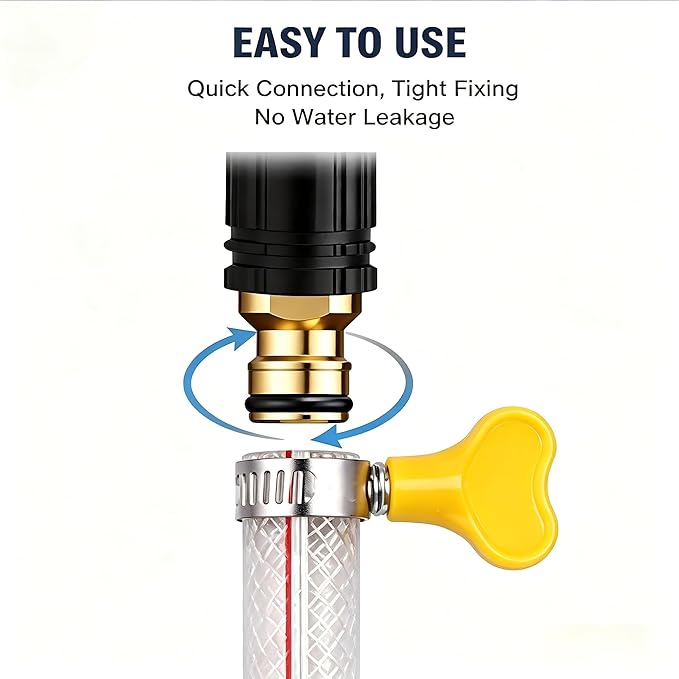 Home High-Pressure Car Wash Water Gun with Booster Nozzle, Suitable for Car Washing, Plant and Vegetable Watering
