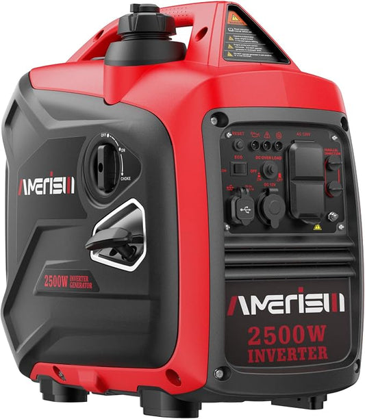 AMERISUN 2500W Inverter Generator, Ultra Quiet Small Generator for Camping, RV