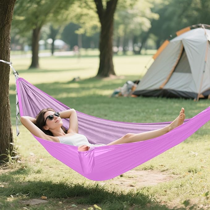 Violet Solid Color Pure Plain 330lb Capacity Outdoor Hammocks Swing Hammock for Indoor Outdoor Patio hamacas para adultos con soporte