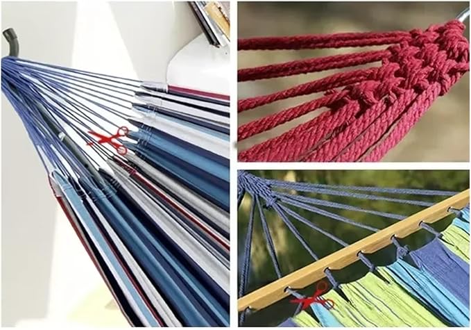 Hammock. Portable Camping Hammocks Hanging Sturdy Garden Comfortable Fabric Hammock Swing Bed .Hammocks for Outside(Colorful)