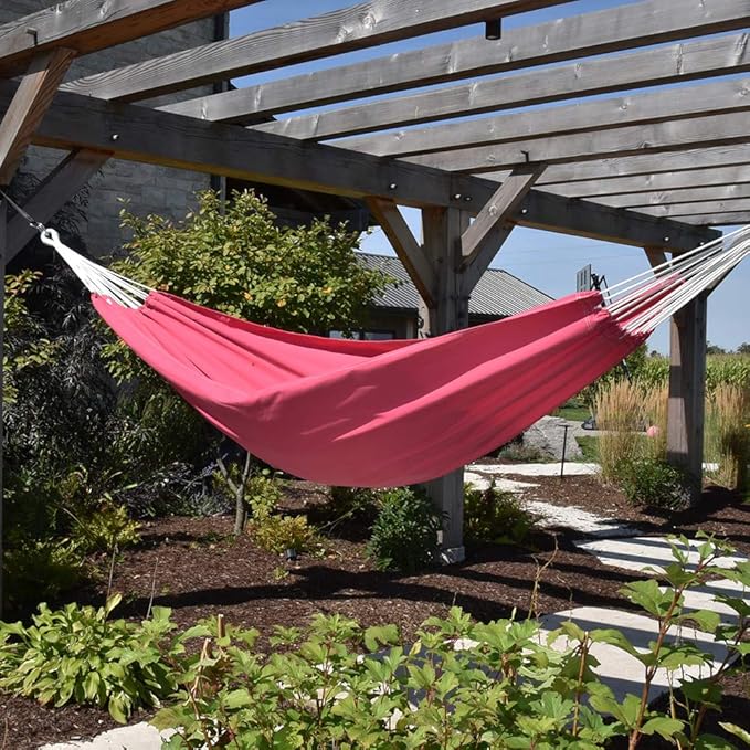 Vivere Double Brazilian Polyester Hammock (Hot Pink)